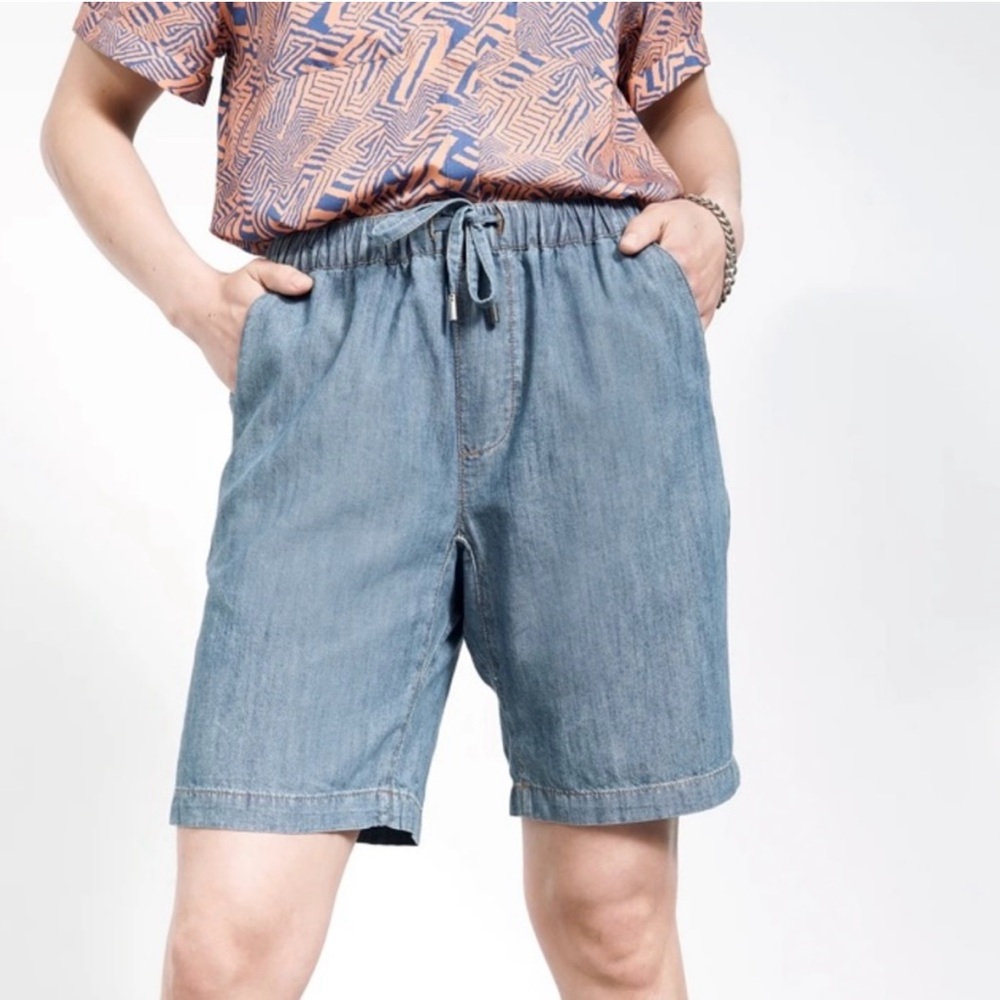 Wildfang The Essential Drawstring Short soft chambray medium NWT!